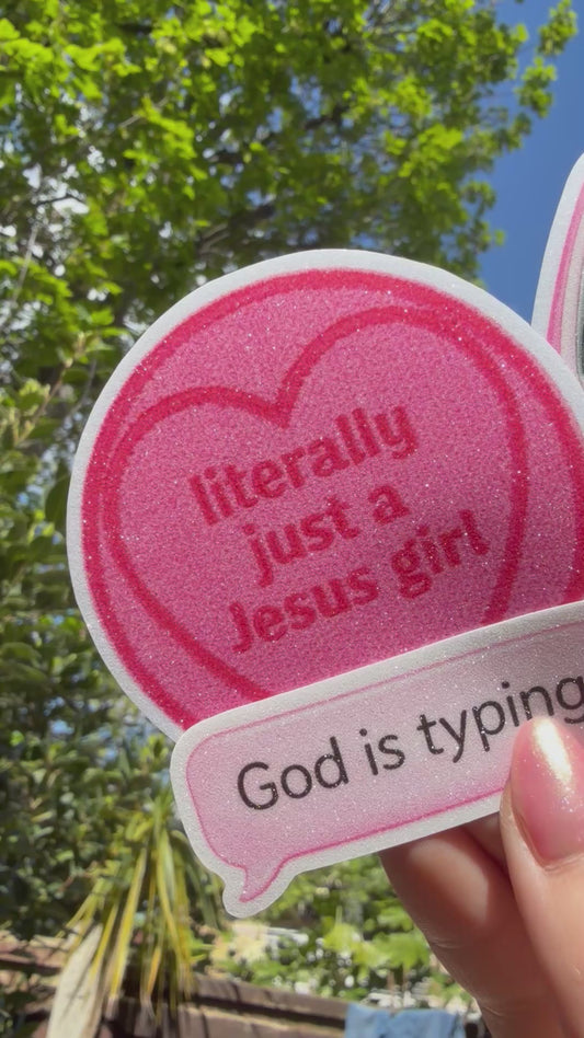 Faith-Inspired Glitter Vinyl Stickers | Cute Christian Sticker Collection