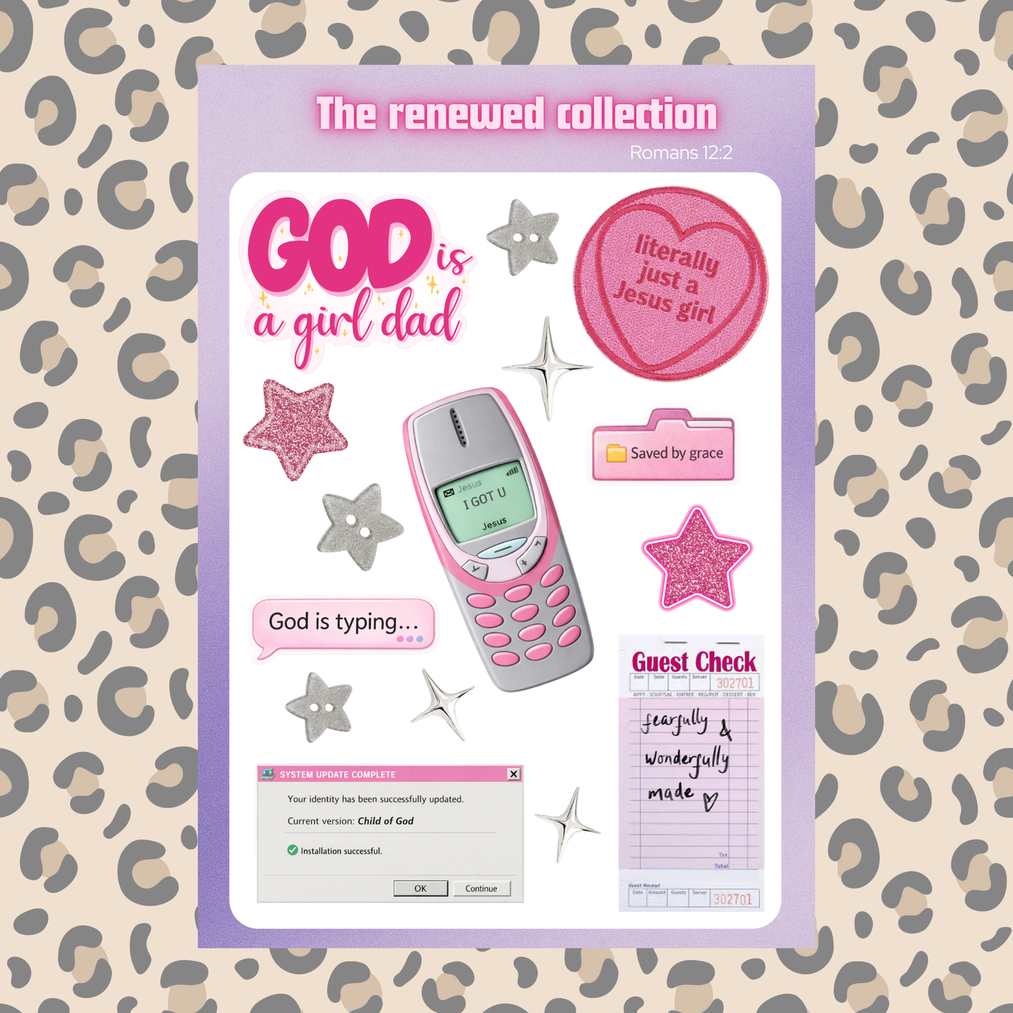 The Renewed Collection Sticker Sheet | Faith Inspired Christian Stickers ✨